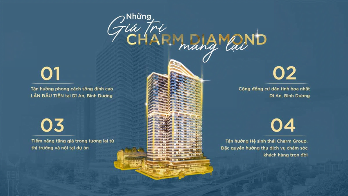  Căn hộ Charm Diamond Vincom Dĩ An - Chủ đầu tư Charm Group